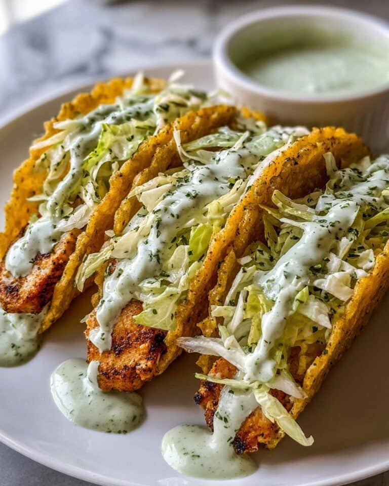 Dill Pickle Ranch Smash Chicken Tacos Recipe