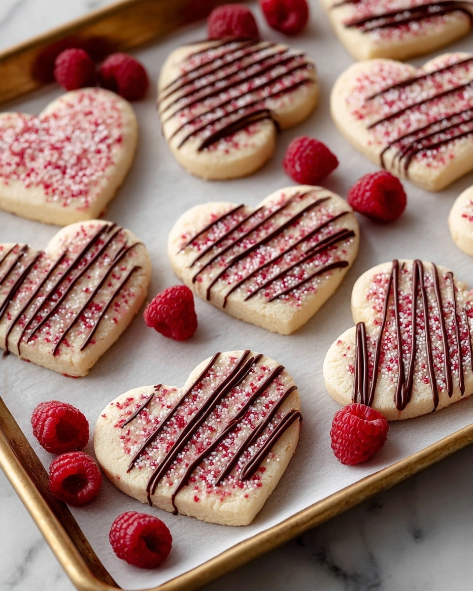 The image shows round cookies with two main halves: one half is deep red and textured with coarse sugar crystals, while the other half is pale pink with diagonal lines of bright pink sugar crystals for decoration. The colors create a clear contrast between the darker and lighter sides. The cookies are placed on a white marbled surface, and the texture of the sugar crystals adds a sparkling effect, making them look festive and vibrant. photo taken with an iphone --ar 4:5 --v 7