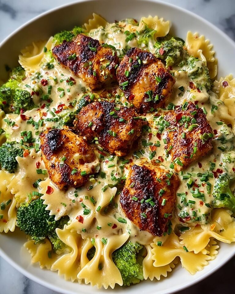 Cowboy Butter Lemon Bowtie Chicken with Broccoli Recipe