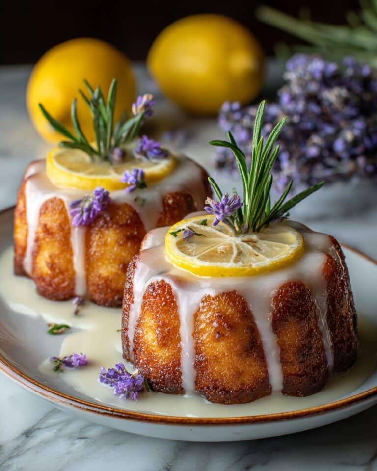 Mini Lemon Cakes with Lavender Glaze Recipe