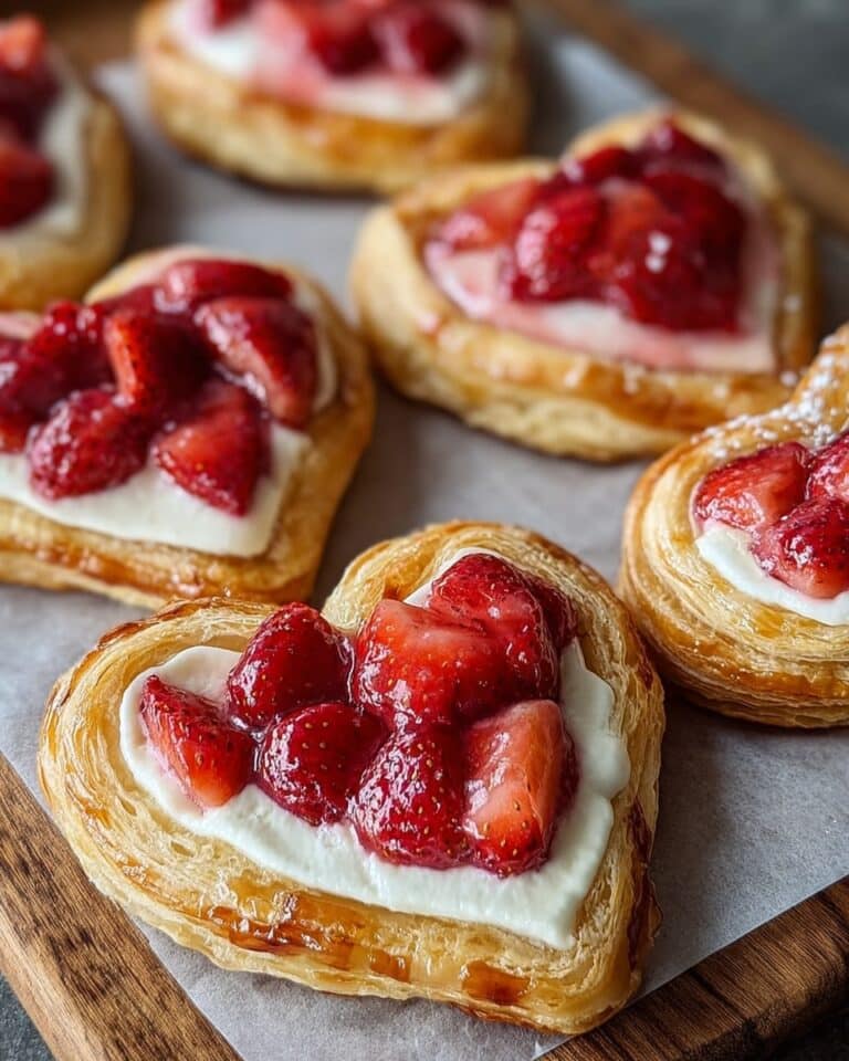Strawberry Cream Cheese Heart Danishes Recipe