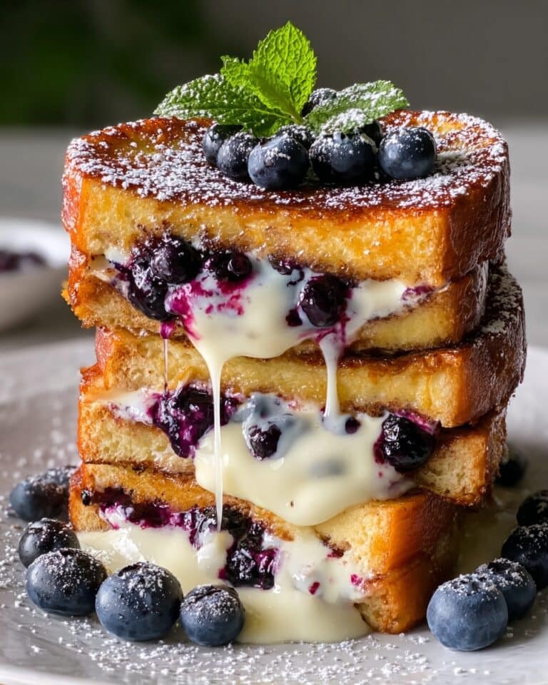 Blueberry Cheesecake Stuffed French Toast Recipe