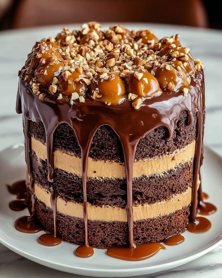 Chocolate Caramel Toffee Crunch Cake Recipe