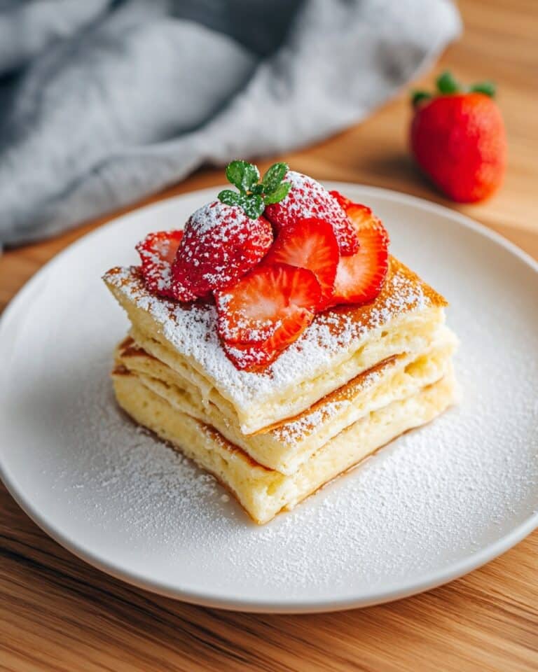 Quick & Easy Cottage Cheese Oven Pancakes with Strawberries Recipe