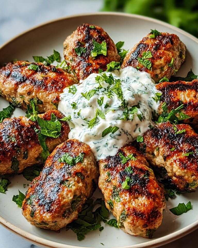 Chicken Kofta with Garlic Yogurt Sauce Recipe